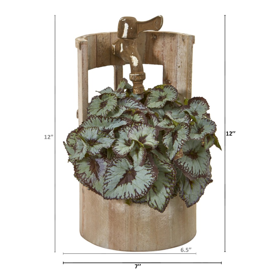 12in. Rex Begonia Artificial P - Begonia Rex avis et prix