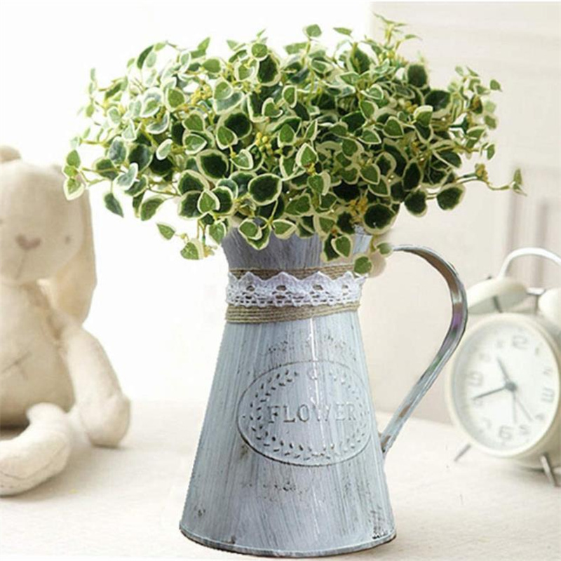 Vintage Tin Bucket Fashionable - Pilea Peperomioides avis et prix
