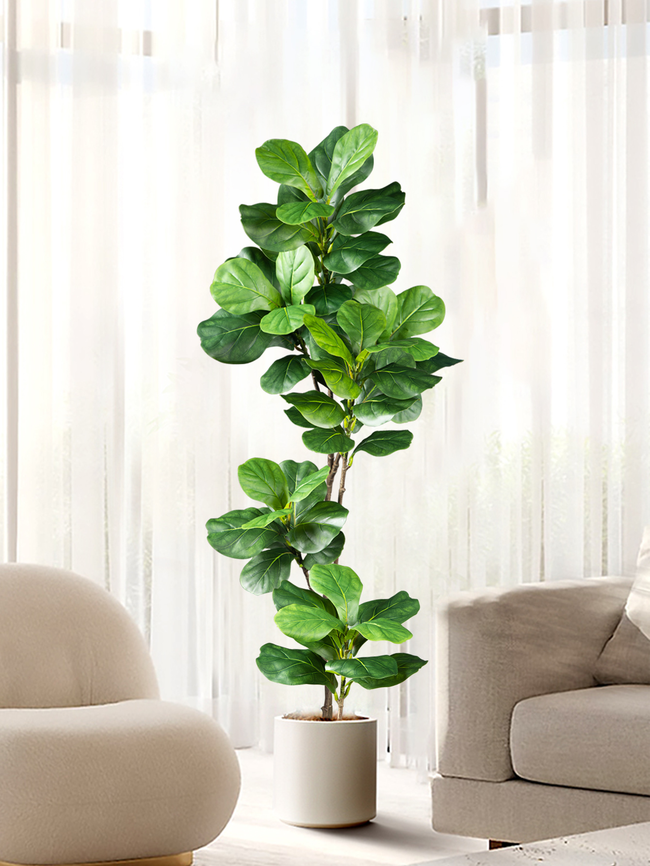 70-135cm Large Artificial Ficu - Ficus Lyrata Tree avis et prix