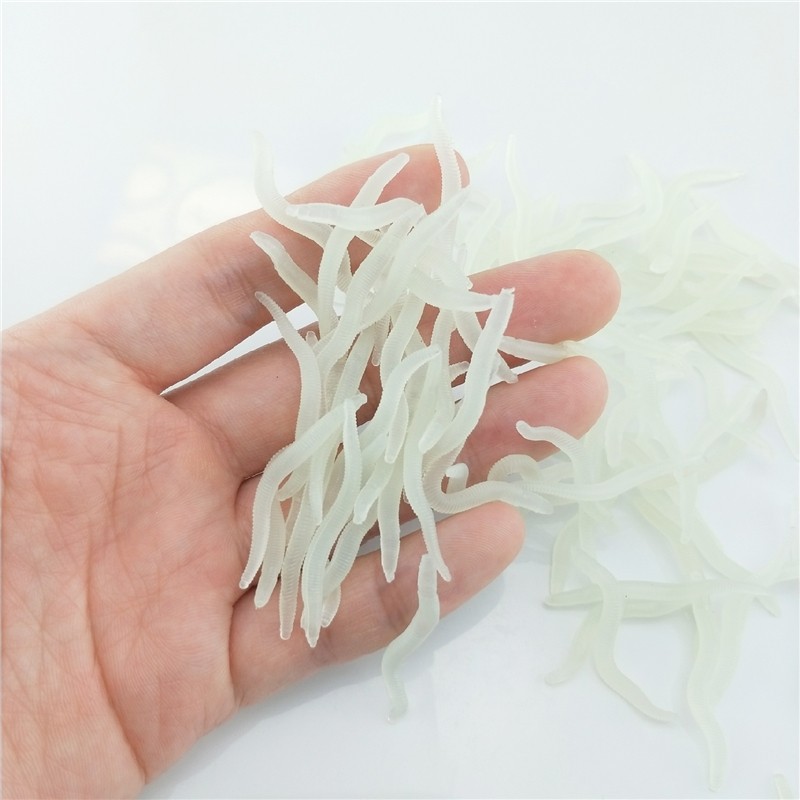 60pcs 4cm Fishing Silicone Lum - Aglaonema Red avis et prix