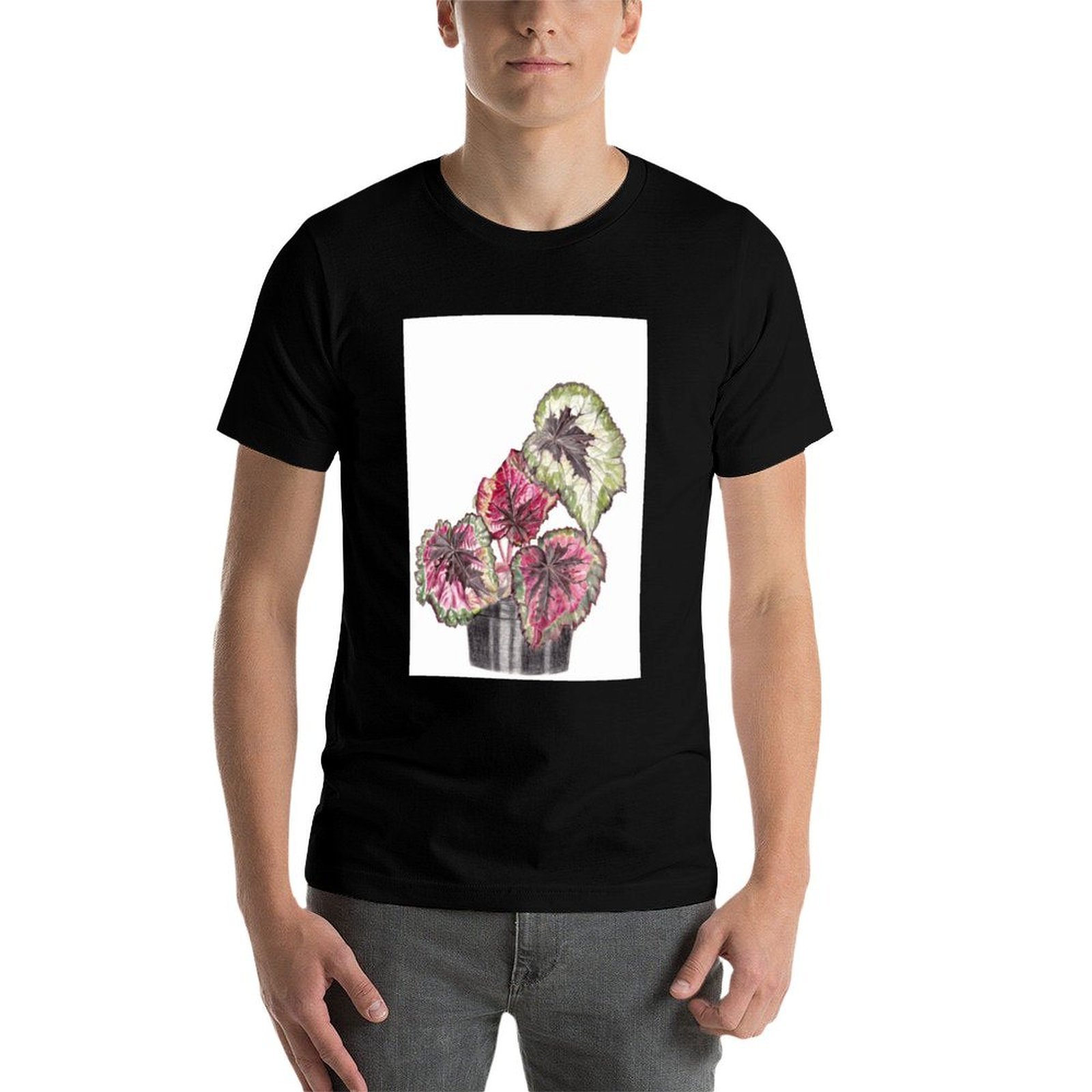 Begonia Rex T-Shirt Simple Gra - Begonia Rex avis et prix