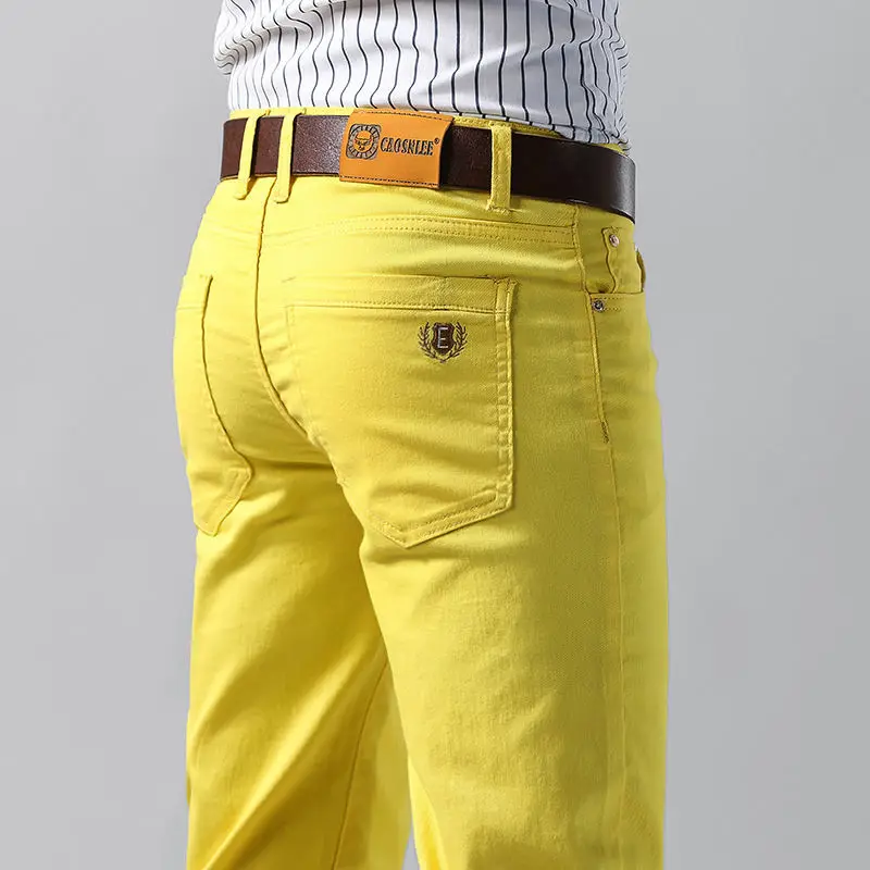 5 Colors Men's Colorful Denim  - Aglaonema Red avis et prix