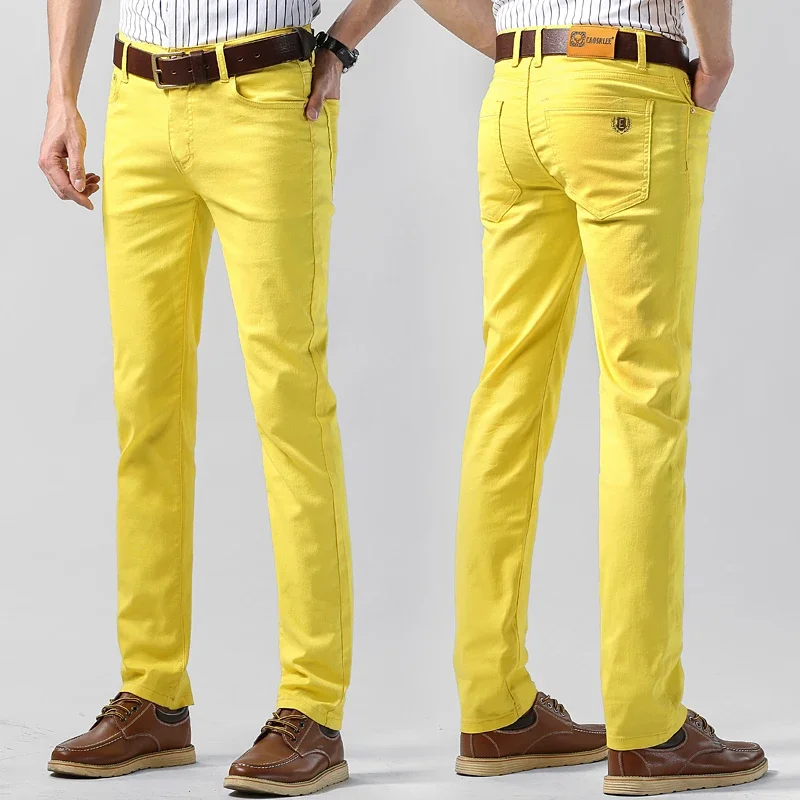5 Colors Men's Colorful Denim  - Aglaonema Red avis et prix